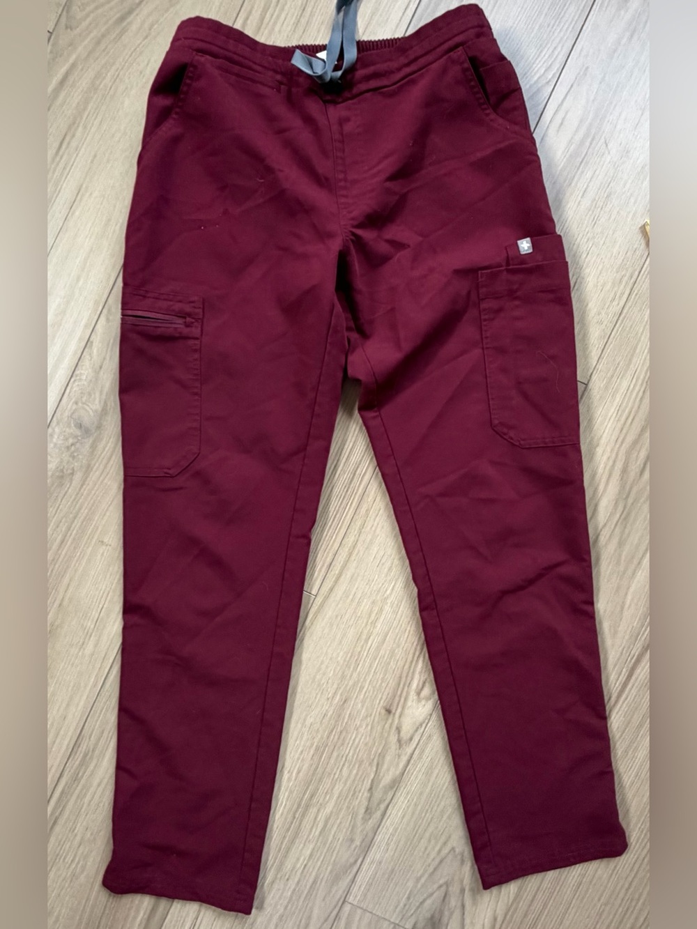 FIGS Technical Collection Yola Skinny Burgundy Scrub Pants XS